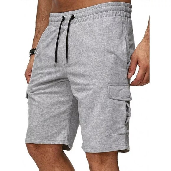 Multi-Pocket Casual Shorts Basketball Sports Gym Fitness Cargo Pants Workout - Picture 14 of 16